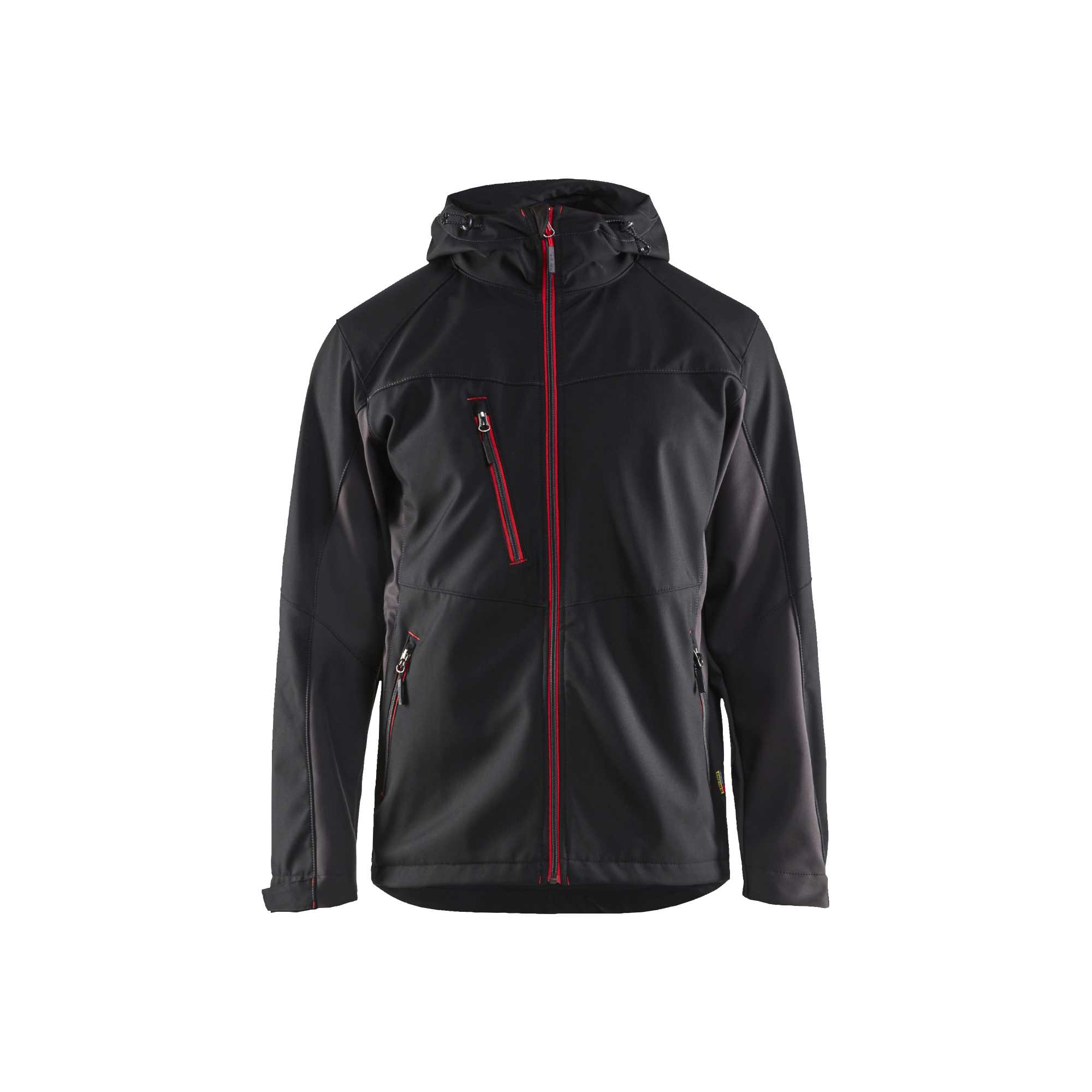 BLAKLADER 47532516 Softshell Jacket with Hood Softshell Work Jacket MEN - Water Repellent